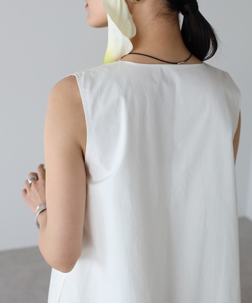 ENC ワンピース V neck volume flare one piece / Vネック