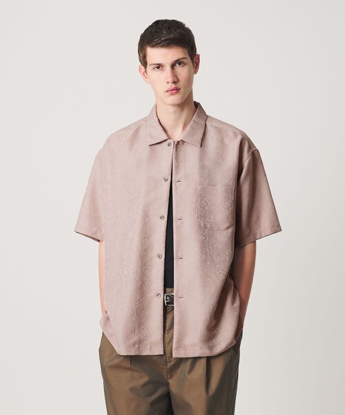 未使用に近い　BEAUTY＆YOUTH ジャガード半袖シャツ monkey time BEAUTY＆YOUTH UNITED ARROWS シャツ 半袖 ジャガード