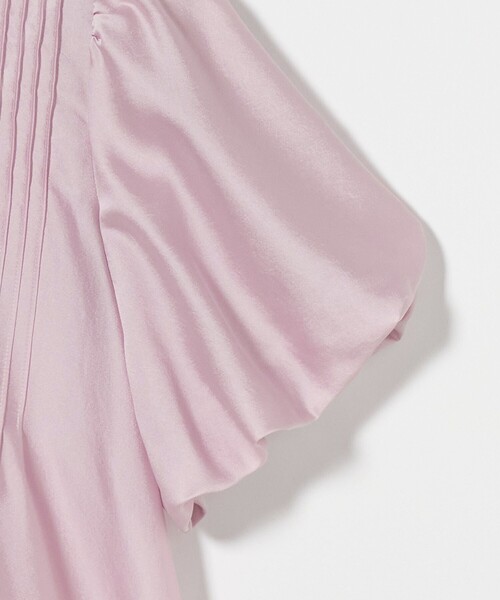 UNITED ARROWS ブラウス シャツ シルキーピンタック ショート