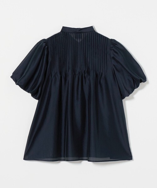 「UNITED ARROWS」 長袖ブラウス FREE ブラック レディース UNITED ARROWS ブラウス シャツ シルキーピンタック ショート
