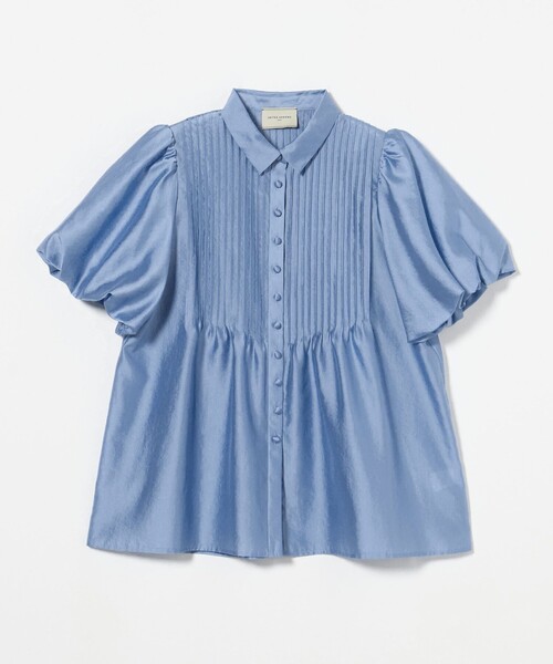 UNITED ARROWS ブラウス シャツ シルキーピンタック ショート
