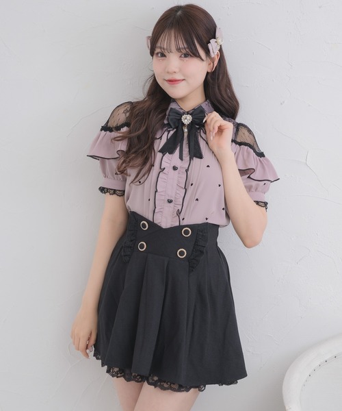 ROJITA（ロジータ） ブラウス シャツ ハートフロッキー半袖フリル
