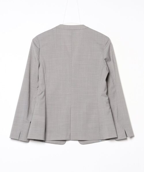 【美品】 グリーンレーベルリラクシング ノーカラー ジャケット 38 ベージュ green label relaxing 「green relaxing」 ノーカラージャケット