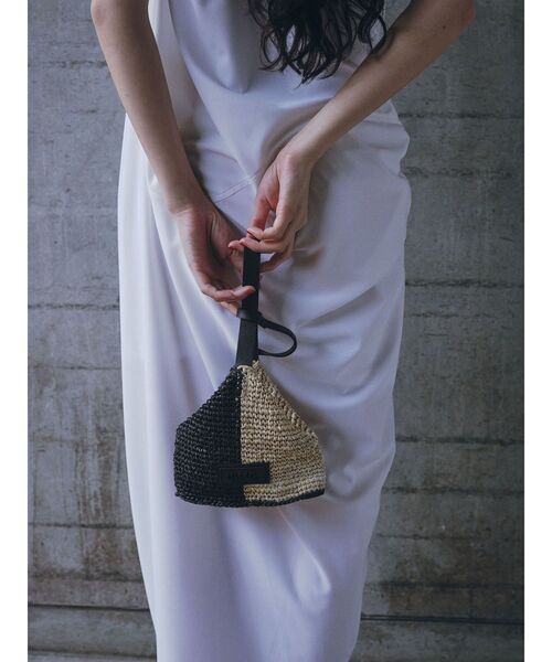 UN3D. BICOLOR RAFFIA MINI BAG / ¥16,500 UN3D.（アンスリード） ハンドバッグ BICOLOR RAFFIA MINI BAG / バイ