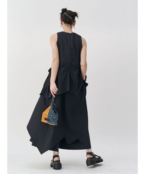 UN3D.（アンスリード） ハンドバッグ BICOLOR RAFFIA MINI BAG / バイ