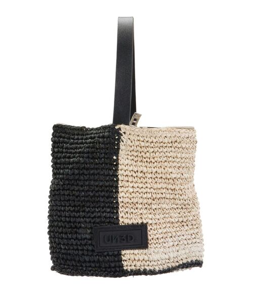 UN3D.（アンスリード） ハンドバッグ BICOLOR RAFFIA MINI BAG / バイ