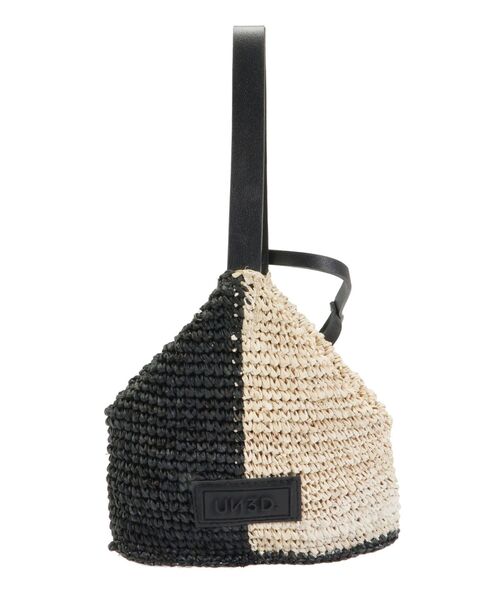 UN3D.（アンスリード） ハンドバッグ BICOLOR RAFFIA MINI BAG / バイ