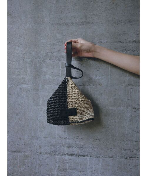 ハンドバッグ BICOLOR RAFFIA MINI BAG / バイカラーラフィアミニバッグ