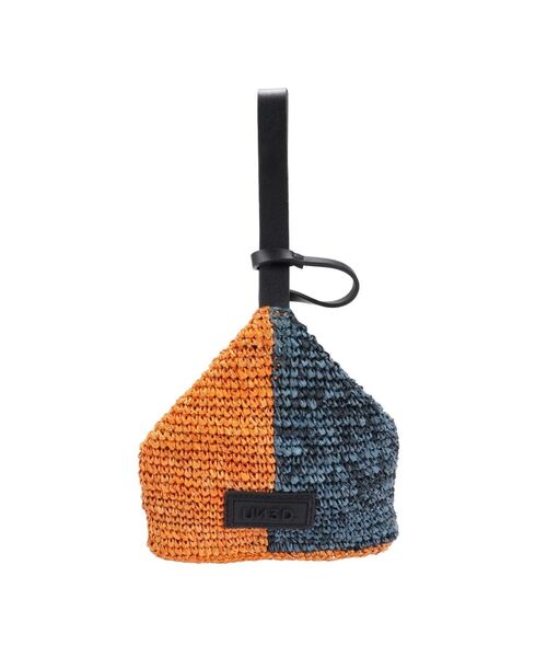 UN3D.（アンスリード） ハンドバッグ BICOLOR RAFFIA MINI BAG / バイ