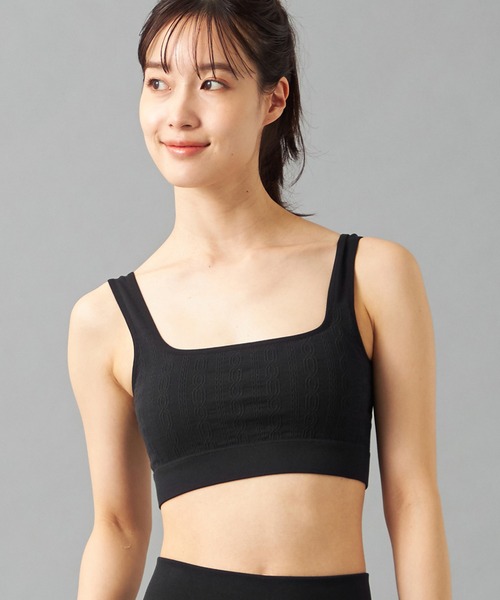 タンクトップ ノースリーブ ケーブルニットブラトップ レディース