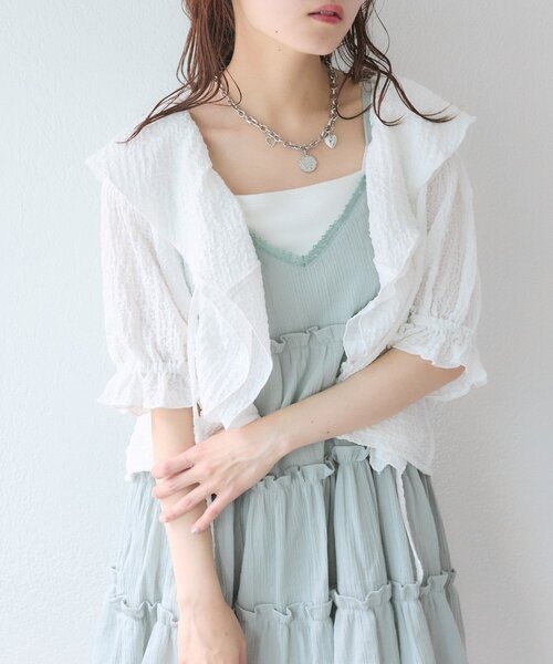 w closet ワンピース 「3色展開」ティアードミニキャミ