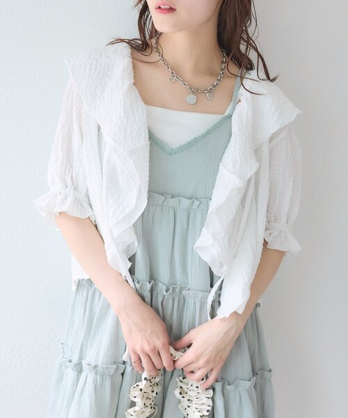 w closet ワンピース 「3色展開」ティアードミニキャミ