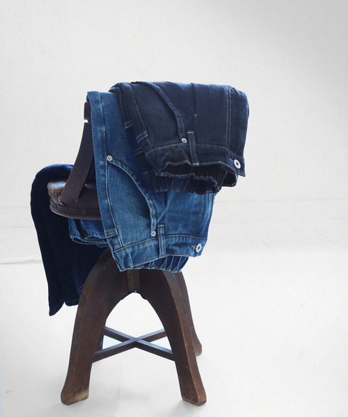 [antiqua] обработка Denim брюки M голубой женский 