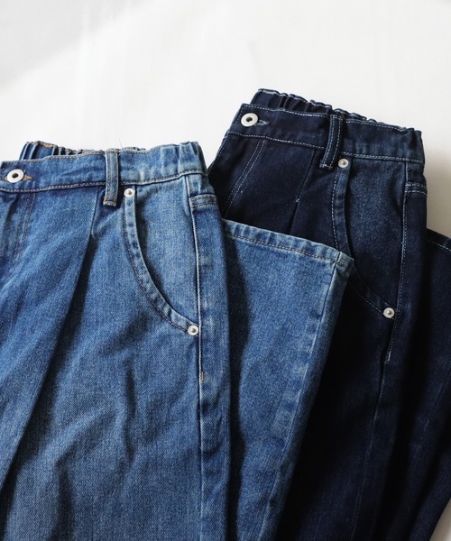 [antiqua] обработка Denim брюки M голубой женский 
