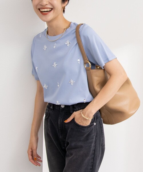 「NOLLEY'S」 半袖カットソー 36 サックスブルー レディース