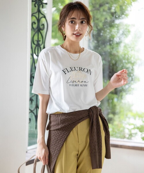 ANY SIS（エニィスィス） tシャツ 「洗える」ロゴ刺繍 Tシャツ