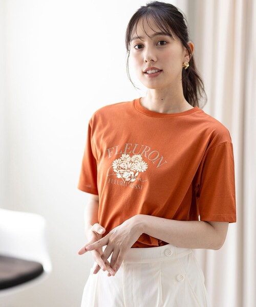 minansan専用　正規品 24ssロゴ Tシャツ レディース Lサイズ ANY SIS（エニィスィス） tシャツ 半袖 「洗える」ロゴ刺繍 Tシャツ