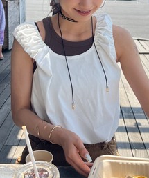 tシャツ ギャザードロストノースリーブブラウスTee レディース｜ZOZOTOWN Yahoo!店