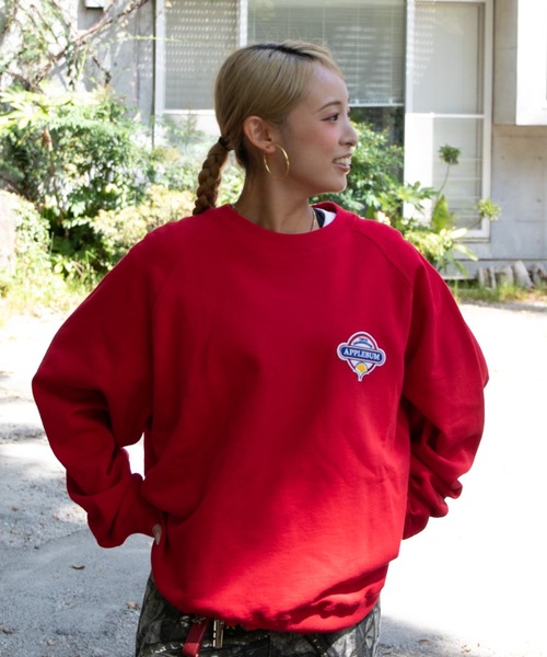 トレーナー+スウェット WAPPEN SWEAT TOP APPLEBUM（アップルバム） トレーナー スウェット Wappen Crew Sweat