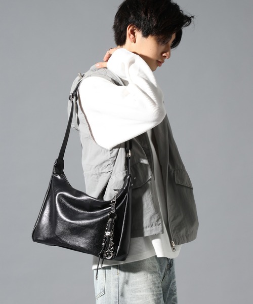 ブルオリジナル　BULL original レザー　ショルダーバッグ 黒 LAND MUSEUM ショルダーバッグ LAND MUSEUM／レザークロスBAG メンズ