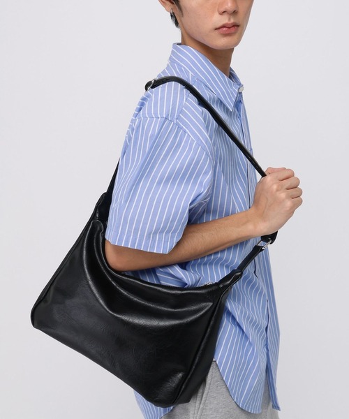 LAND MUSEUM ショルダーバッグ LAND MUSEUM／レザークロスBAG メンズ