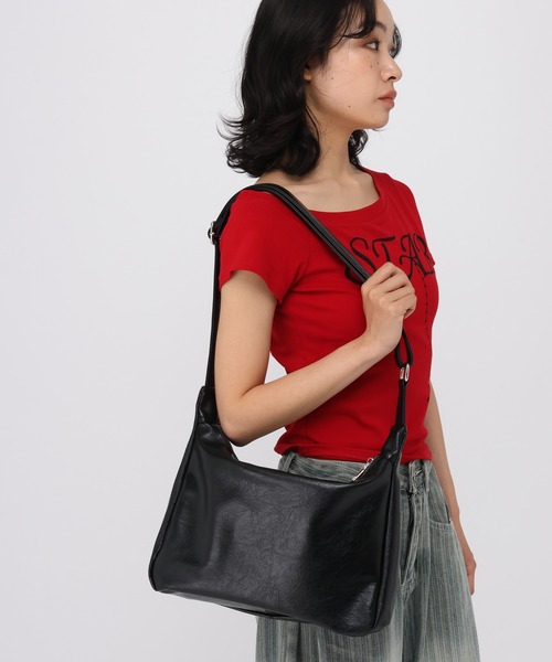 LAND MUSEUM ショルダーバッグ LAND MUSEUM／レザークロスBAG メンズ