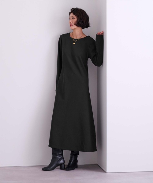 ur's（ユアーズ） ワンピース 裏起毛ウエストシェイプワンピース