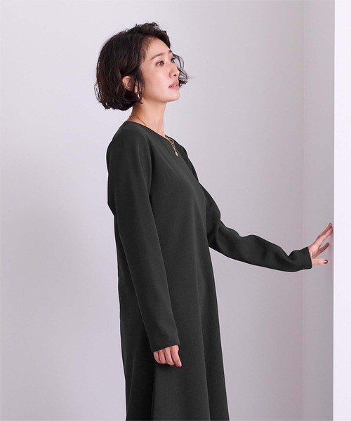 ur's（ユアーズ） ワンピース 裏起毛ウエストシェイプワンピース