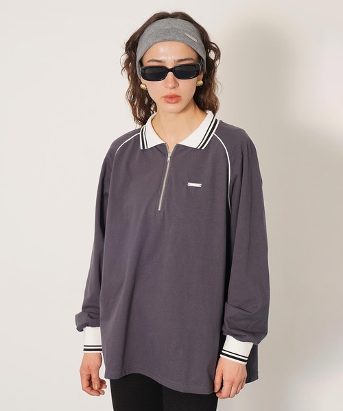 DISPATCHER NO.8 tシャツ ハーフジップポロシャツ レディース