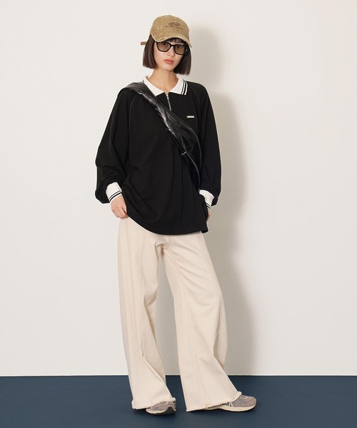 DISPATCHER NO.8 tシャツ ハーフジップポロシャツ レディース