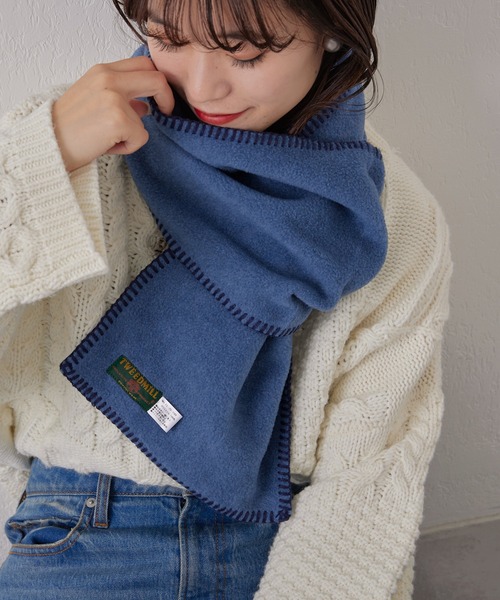 TWEED MILL（ツイードミル） マフラー ONE SIZE ブルー レディース