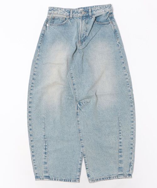 「LOWRYS FARM」 加工デニムパンツ MEDIUM ライトブルー レディース