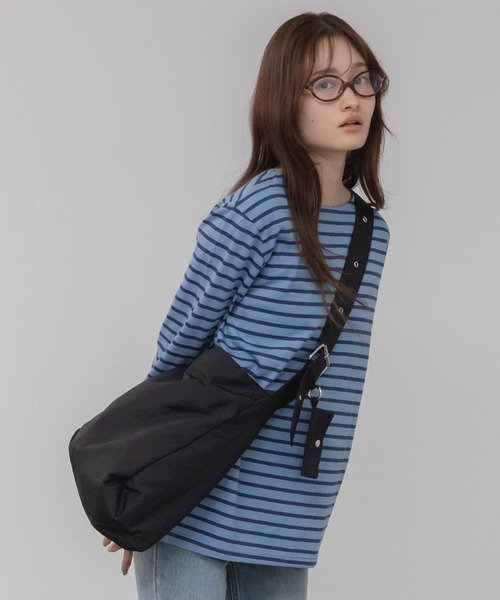 HEILIS メッセンジャーナイロンタッチショルダーバッグ ブラック HEILIS ショルダーバッグ バッグ 「新色追加」「hideka select