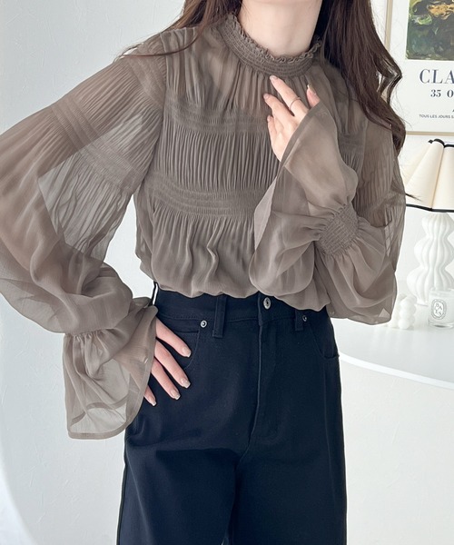 「classicalelf」 長袖ブラウス LARGE グリーン レディース