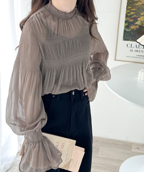 「classicalelf」 長袖ブラウス LARGE グリーン レディース