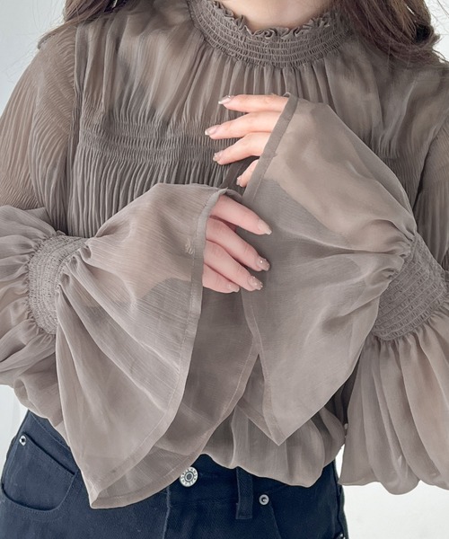 「classicalelf」 長袖ブラウス LARGE グリーン レディース