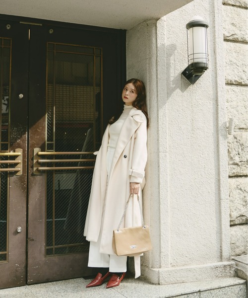 Olu.（オルドット） ステンカラーコート コート ダブルシャギーロング