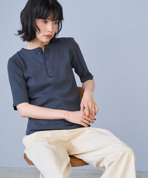 FREAK'S STORE（フリークスストア） tシャツ アーミーリブ ヘンリー