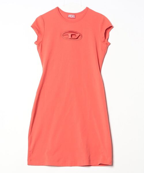 DIESEL / 半袖ワンピース/XL/コットン/YLW DIESEL（ディーゼル） 半袖ワンピース MEDIUM オレンジ レディース