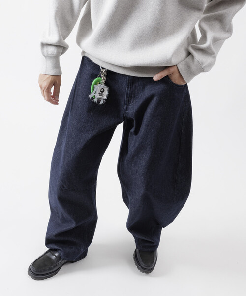 FREAK'S STORE ジーンズ ワイドシルエット カーブデニムパンツ ワン