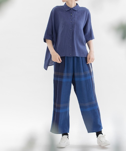 「nop de nod」 半袖シャツ 3 ダークグリーン レディース_画像8