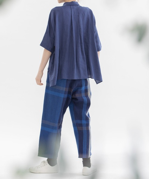 「nop de nod」 半袖シャツ 3 ダークグリーン レディース_画像9