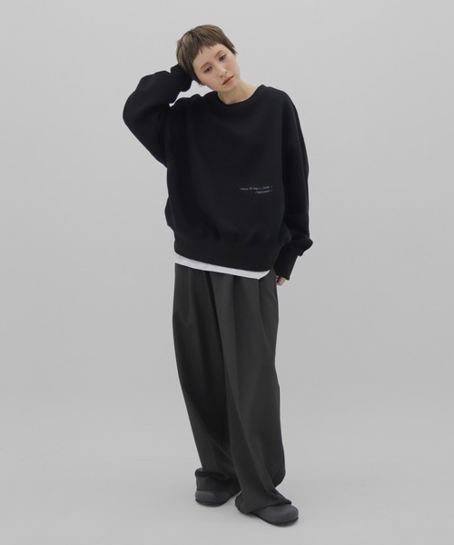 lit トレーナー スウェット Embroidery Loose Sweat レディース メンズ