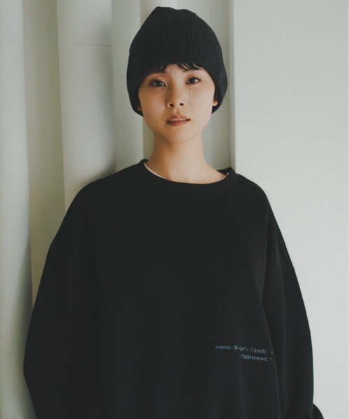 lit トレーナー スウェット Embroidery Loose Sweat レディース メンズ
