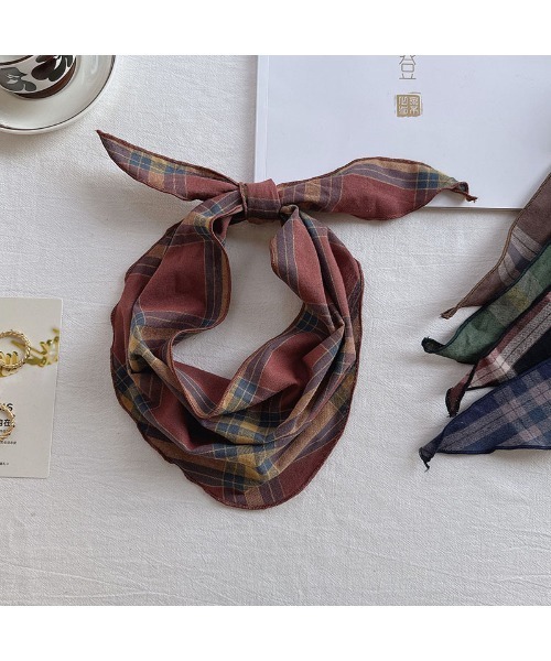 マフラー ストール 5色展開 三角チェック柄 ストール マフラー