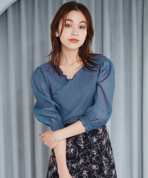 「mysty woman」 7分袖ブラウス FREE ブラック レディース_画像9