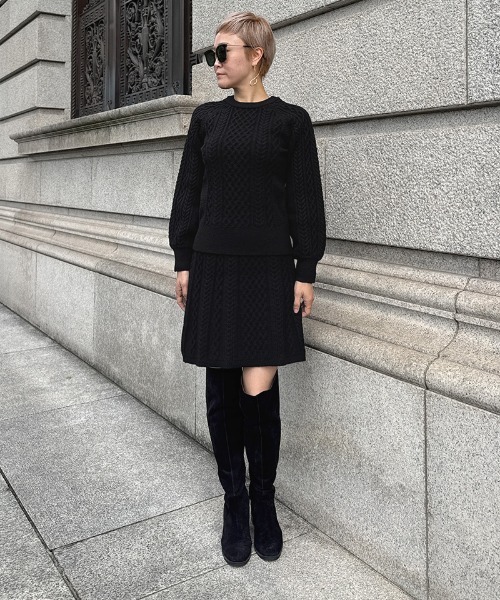 着痩せケーブルスカート スカート 着痩せケーブルスカート : ZOZOTOWN Yahoo!店 - 通販 - Yahoo