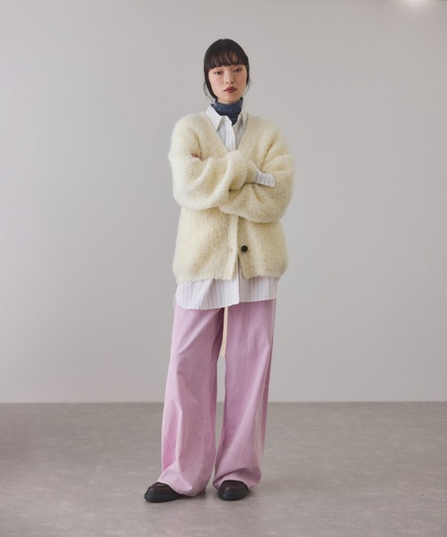 ADAM ET ROPE'（アダムエロペ） カーディガン モヘヤウールニット