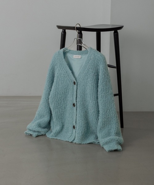 ADAM ET ROPE'（アダムエロペ） カーディガン モヘヤウールニット