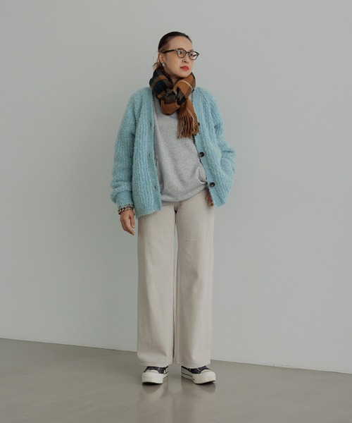 ADAM ET ROPE'（アダムエロペ） カーディガン モヘヤウールニット